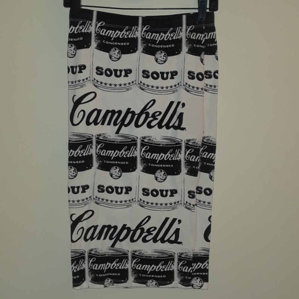 Delightfully odd Campbell's soup pencil skirt